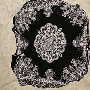 Agenda Patterned BOHO Top with Butterfly Sleeves